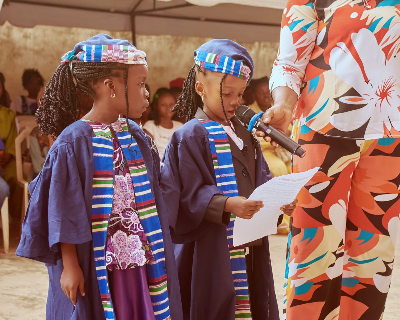 Students enjoying outdoor play time on the school grounds